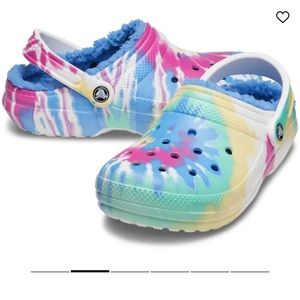 NEW CROCS CLASSIC LINED TIE-DYE CLOG SZ 8